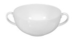 Suppentasse Rondo/Liane aus weißem Porzellan.