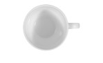 Espressotasse Rondo/Liane 110 ml aus weißem Porzellan. Ansicht von oben.