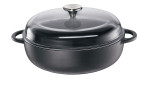 Bauernpfanne Provence inkl. Glasdeckel in schwarz, Durchmesser von 28 cm 