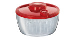 Salatschleuder mit rotem Deckel, Durchmesser 24 cm