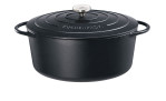Bratentopf Provence mit einem Durchmesser von 35 cm, aus schwarzem Gusseisen