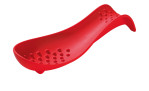 Die Küchenprofi Löffelablage Trend 22,5 cm ist eine rote Silikon-Küchenlöffelablage mit geschwungenem Design.