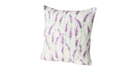 Kissen Lavanda 45 x 45 cm in weiß mit Lavendel-Muster 
