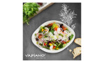 Salatschale Vapiano 2er-Set 21 cm in weiß, Abbildung im Gebrauch