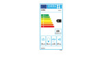 PREMIERE Kopffreihaube 3664610: EU-Klasse A, 48 kWh/Jahr, 67 dB; SensorTouch- und schwarzer Glasschirm-Symbole für Effizienz.