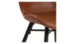 Stuhl Bastian in der Farbe retro Cognac Detailaufnahme