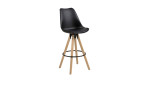 Barhocker Dylanin der Farbe Schwarz