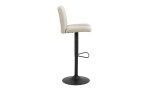 Barhocker Susi in der Farbe Beige Seitenansicht