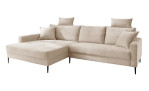 Wohnlandschaft Sunny in CremeOttomane links, mit optionalen Kopfstützen