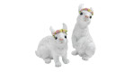 Hase 19.5 cm in weiß mit einem weiteren Hasen