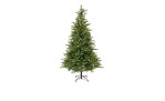 Tannenbaum Allison II, 240 cm hoch, mit grünen Zweigen und Metallständer vor weißem Hintergrund.
