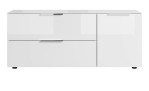 Lowboard Saverne 5 Farbe Weiß, Frontansicht
