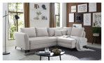 Ecksofa Hereford mit Stoff-Bezug in der Farbe Silver Milieuansicht