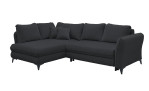 Ecksofa Hereford mit Stoff-Bezug in der Farbe Black