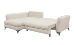 Ecksofa Hereford mit Stoff-Bezug in der Farbe Ivory Schlaffunktion