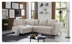 Ecksofa Hereford mit Stoff-Bezug in der Farbe Ivory Milieuansicht