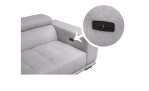Komfort-Ecksofa VIA ARTEON in der Farbe grau, Detailbild von den Bedienköpfen