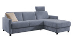 Komfort-Schlafsofa Mailand, in der Farbausführung Graublau