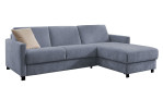 Basis-Schlafsofa Mailand, in der Fatbausführung Graublau