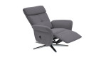 Komfort - Relaxsessel Lascondo Chip, in der Farbausführung grau, Schrägansicht mit Relaxfunktion