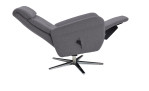 Komfort - Relaxsessel Lascondo Chip, in der Farbausführung grau, Seitenansicht mit Relaxfunktion