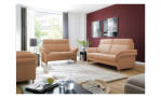 Komfort-Sitzgruppe Lascondo Maxim, in der Farbausführung Peach, in einem Raum stehend