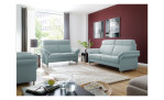 Komfort-Sitzgruppe Lascondo Maxim, in der Farbausführung Blau, in einem Raum stehend