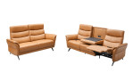 Komfort - Sitzgruppe Lascondo Beele, in der Farbausführung Congnac, mit Tisch und einer Relaxfunktion