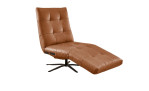 Komfort-Einzelliege LASCONDO Stina, in der Farbausführung Cognac, Schrägansicht