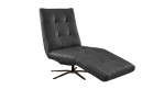 Komfort-Einzelliege LASCONDO Stina, in der Farbausführung Black, Schrägansicht