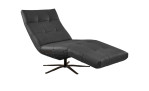 Komfort-Einzelliege LASCONDO Stina, in der Farbausführung Black, Schrägansicht mit der Funktion