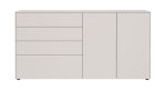 Sideboard Luna Front und Korpus in Kaschmir, mit 2 Türen und 4 Schubladen, Draufsicht