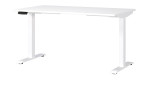 Höhenverstellbarer Schreibtisch Jet in weiß, 140 x 80 cm