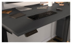 Höhenverstellbarer Schreibtisch Jet, in Graphit 180 x 80 cm, Detailansicht Platte