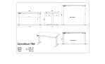 Höhenverstellbarer Schreibtisch Move & Work Navarra-Eiche-Dekor/Schwarz, Skizze