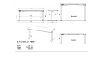 Höhenverstellbarer Schreibtisch Move & Work in Kaschmir/Schwarz, Ansicht Skizze