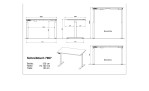 Höhenverstellbarer Schreibtisch Move & Work in Navarra-Eiche/Weiß, Ansicht Skizze