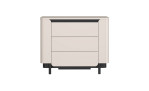 Kommode Venedig in Sand, 3 Schubladen, Frontansicht