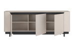 Sideboard Venedig in Sand mit 3 Türen, offene Ansicht