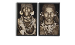 Bild Hamar Woman und Bild Samburu Warrior nebeneinander