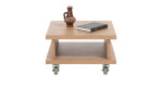 Beistelltisch Delmonte in Oak Natural Vintage (Vintage Eiche), mit Rollen