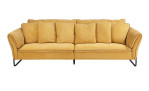 Sofa Almeria in Ocker mit Taschenfederkern und Designfuß