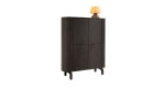 Highboard Ravello, Eichenfurnier in tiefem, dunklem Basaltton