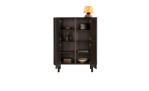 Highboard Ravello, Eichenfurnier in tiefem, dunklem Basaltton