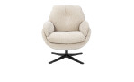 Sessel Densa von Henders & Hazel in beige, 360 ° drehbar per Drehfuß, Draufsicht