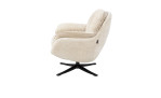 Sessel Densa von Henders & Hazel in beige, 360 ° drehbar per Drehfuß, Seitenansicht
