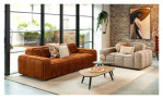 Sofa 3,5-Sitzer Amalfi von Henders & Hazel in der Farbe Kupfer, Ansicht im Milieu