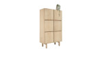 Highboard Azulo aus Eiche-Furniert mit 2 Türen