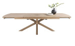Ausziehtisch Nyon in Dune Color (Sand) mit Sternfuß, Ansicht ausgezogen
