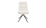 Stuhl Mia in der Farbe Creme, Gestell aus Metall in Graphit, Draufsicht